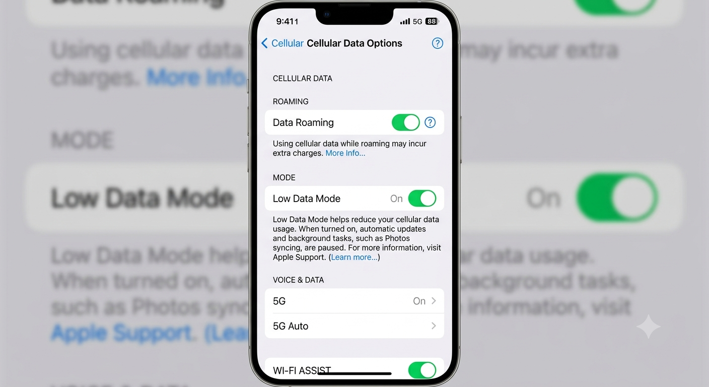 How to enable Low Data Mode on iPhone