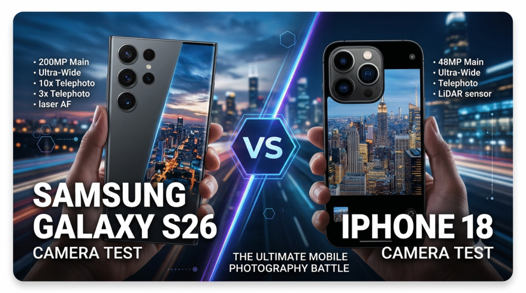 Samsung Galaxy S26 vs iPhone 18 Camera Test