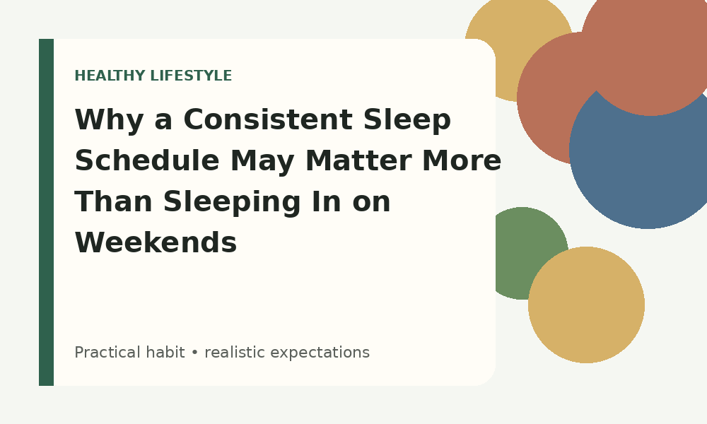 Why a Consistent Sleep Schedule May Matter More Than Sleeping In on Weekends