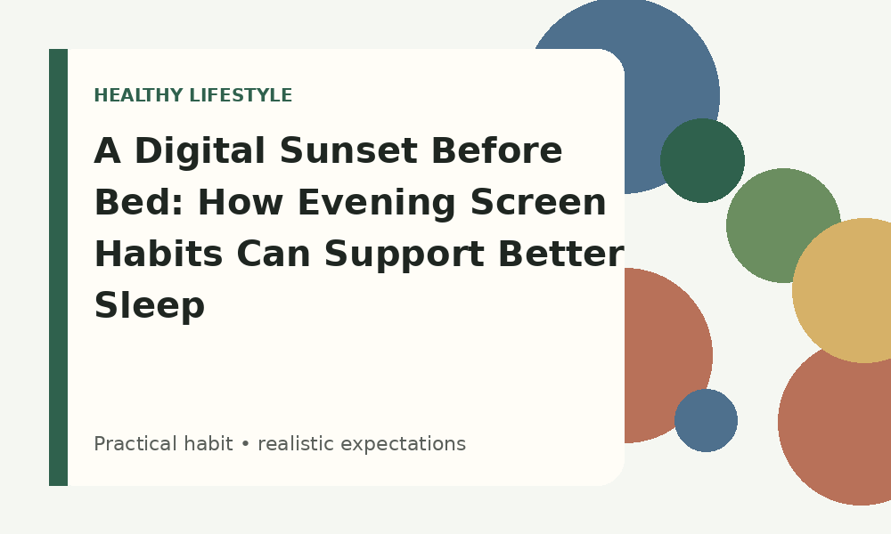 A Digital Sunset Before Bed: How Evening Screen Habits Can Support Better Sleep