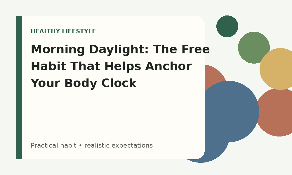 Morning Daylight: The Free Habit That Helps Anchor Your Body Clock
