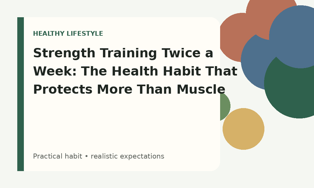 Strength Training Twice a Week: The Health Habit That Protects More Than Muscle